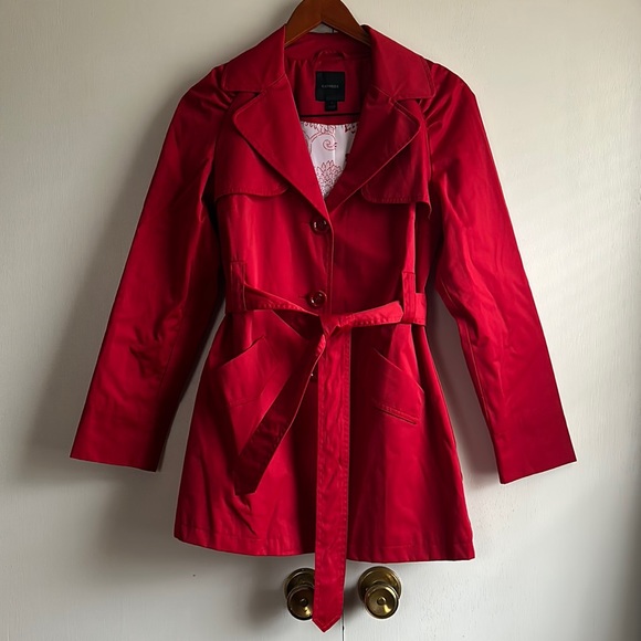 Express Jackets & Coats Beautiful Red Express Short Trench Coat